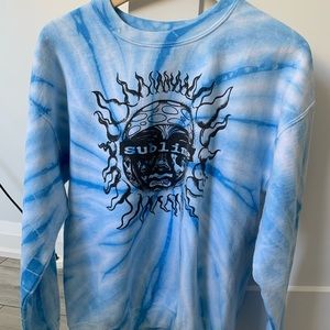 Sublime blue tie-dye crew neck